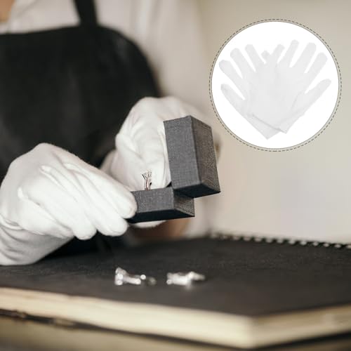 Guantes de algodón blanco para numismática, inspección de monedas y archivo de valor 6