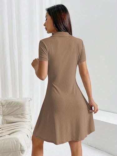 Image of TOPLOT Women's Western Dresses | Knee Length Dress | Stylish Design Fit | One Piece Bodycone | Trendy Look Styling | Easy Movement | Perfect for Casual, Outings (5237)