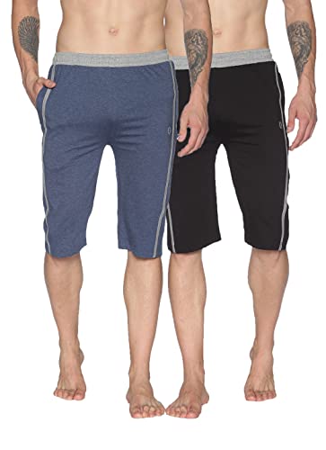 Image of Dollar Men's Casual Cotton Capri 3 /4th Shorts (Pack of 1)