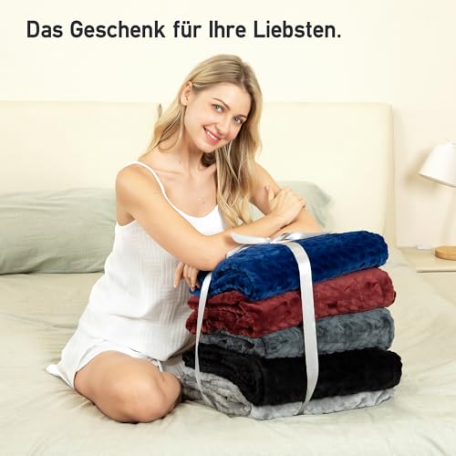 Winthome Kuscheldecke Flauschig Weich, Decke Warm, ohne Hitzestau, Oeko-TEX – Ansicht 5