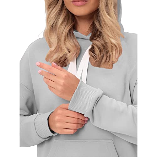 Tuveke Gray Women's Tracksuit Sets 2 Piece Outfits For Women Long Sleeve Sweatsuits Hoodie Sweatpants Sweat Suit M #TOP3