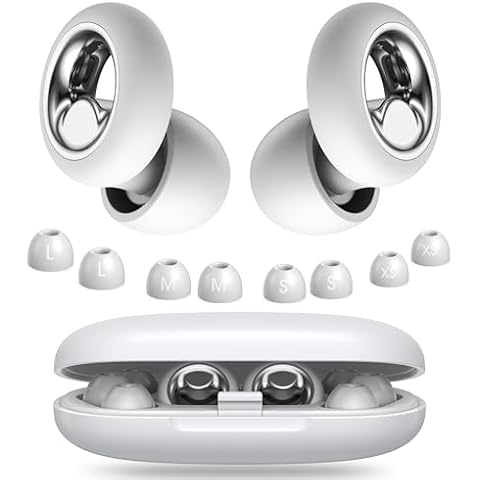 Vosaf Ear Plugs for Sleeping Noise Reduction Reuseable White 104 Cover