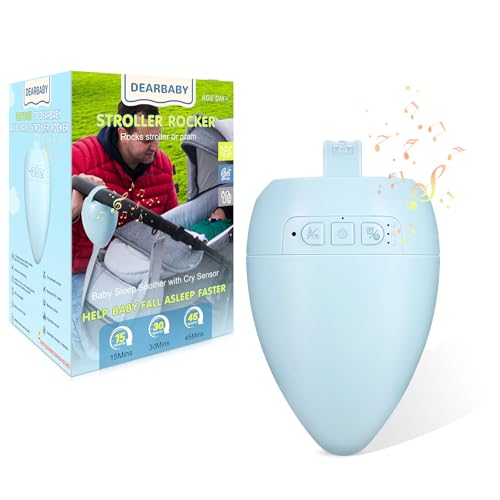 Image of Baby Stroller Rocker Rechargeable, 11 Soothing Sounds Sleep Soother with Cry Activated Sensor, Adjustable Speed with 15,30,45 Minute Timer- Fits All Pushchairs & Prams Create a Baby Bouncer