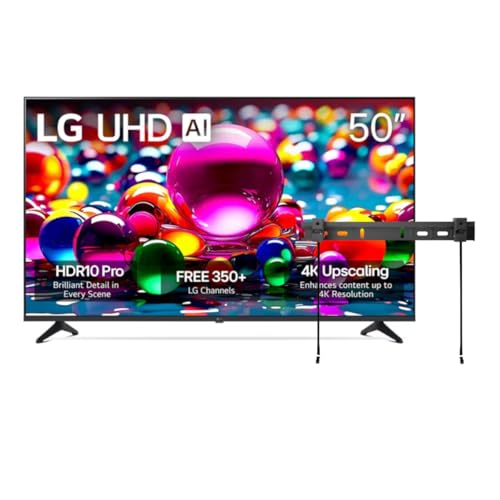 Image of LG 50" Class UA7700 (2025) 4K LED WebOS25 Smart TV - a7 AI Processor 4K Gen8 HDR10 Bluetooth Game Optimizer Compatible Work with Alexa & Google Assistant with Wall Mount (Renewed)