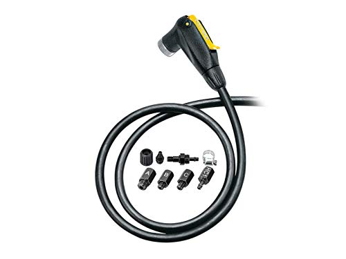 Topeak SmartHead Upgrade Kit – Universal Pump Head Conversion with Extra-Long Hose, Air Release Button, and Mounting Hardware – Fits Presta & Schrader Valves for Floor Pumps by Topeak - Used condition - US$24.27