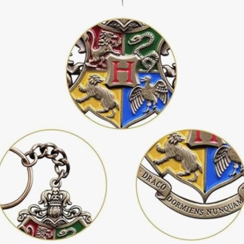 Image of Fashion fusion Harry Potter Rotating Metal Keychain for Car & Bike | Metallic Rotating Unique Keychain Keyring for Gifting
