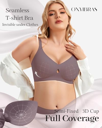 Image of Smooth V Jelly Bras for Women No Underwire Seamless Plunge Bralettes T Shirt Sleep Everyday Bra with Bra Extender
