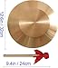 WSWECCL Diameter 12.6 inch(32cm) Gong Instrument,Chinese Traditional copper alloy gong, Percussion Instrument with Wooden Mallet and Red Hanging Ribbon for Home,Office,Celebration,Party & Festivals