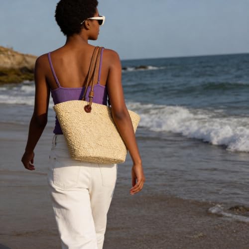 Bolso Tote de Paja para Mujer Grande para Playa Verano miniatura 2