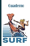  Cuaderno de surf: Cuaderno de surf, cuaderno de papel rayado para la escuela, estudiantes, regalo para niños, niños, niñas, cuaderno de surf, amante del surf
