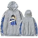 LKY STAR Anime Blue Lock Sudaderas con Capucha Casual Top Cosplay Isagi Yoichi Sweatshirt para Hombres Mujeres Hoody