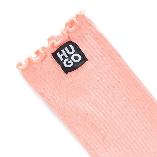 HUGO Men's 2-Pack Patch Logo Ribbed Cotton Socks4