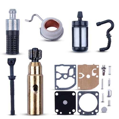 AUMEL Ölpumpen-Set für Stihl MS180 MS170 017 018 mit Schneckengetriebe, Ölfilter, Kraftstoffleitung, Kraftstofffilter, Kettensäge, Ersatzteile