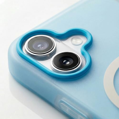 Image of amazon basics Luxury MagSafe Compatible Magnetic Case for iPhone 17 | Soft Touch Matte Pastel Finish | Shockproof Back Cover with Camera Protection (Blue)
