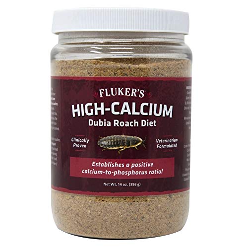 Flukers High Calcium Dubia Roach Diet Can Be Used as a Gut-Loading Food or Bedding 14 oz