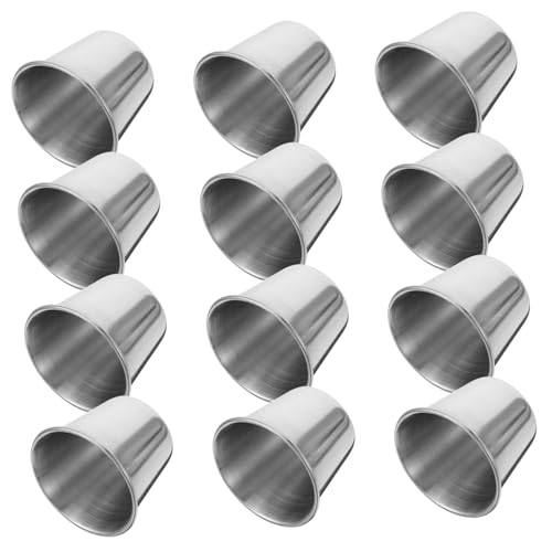 BUGUUYO 12 piezas Unidades Vasos de Licor de Acero Inoxidable Portátiles Resistentes y Duraderos para Whisky Vodka y Bebidas Espirituosas Uso Familiar y Eventos Especiales