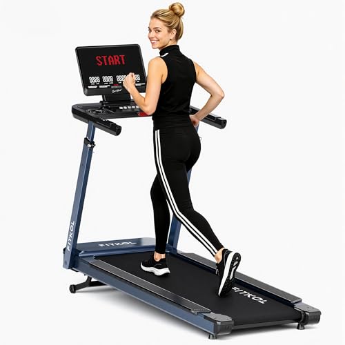 Image of AI-Adaptive Smart Home Treadmill - Auto Speed & Incline Adjustment, Smart Heart Rate Control, Real-Time AI Running Coach, 5.0HP Motor, 440lb Capacity, No Subscription Required, NB6 (Black-Blue)