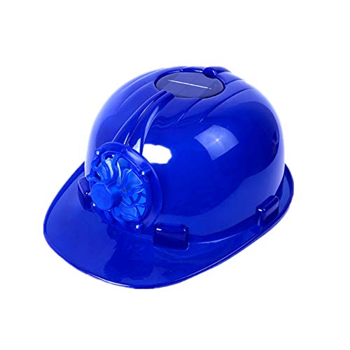 Solar Hard Hat with Fan Solar Fan Worker Solar Fan Safety Cap Solar Cap with Fan Architecture Worker Cap (Blue)