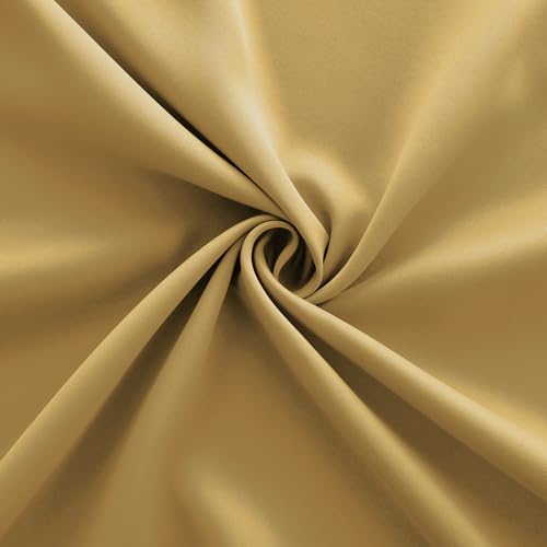 Image of Sun Light Gold Grommet Curtains 52x63 inches Long