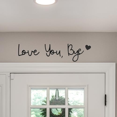 OYASUMI Love You Bye Wood Sign Boho Farmhouse Above Door Wall Decor for Entryway Hallway or Living Room | Express Love & Warmth | Romantic Gift for Family Lovers or Valentines Day