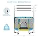 Trampolin Kinder, 150cm Kinder Trampolin Outdoor/Indoor, 200 kg mit Sicherheitsnetz, verbesserte Ringbeine mit Verstellbarer Turnstange, Geschenke für im Alter von 1 bis 8 Jahren Blau