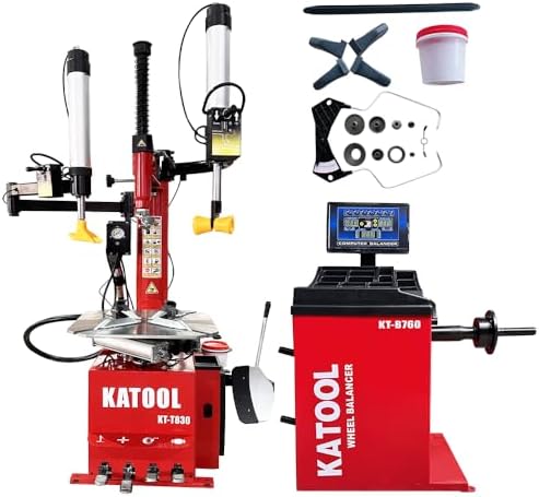 KATOOL 2.0 HP Motor Bead Blaster Tire Changer Machine Wheel Balan...