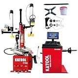 KATOOL 2.0 HP Motor Bead Blaster Tire Changer Machine Wheel Balancer Combo