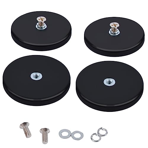 2 Stück Magnete Mit Gewinde - 66mm M6 Außengewinde Mit Gummi-Mantel