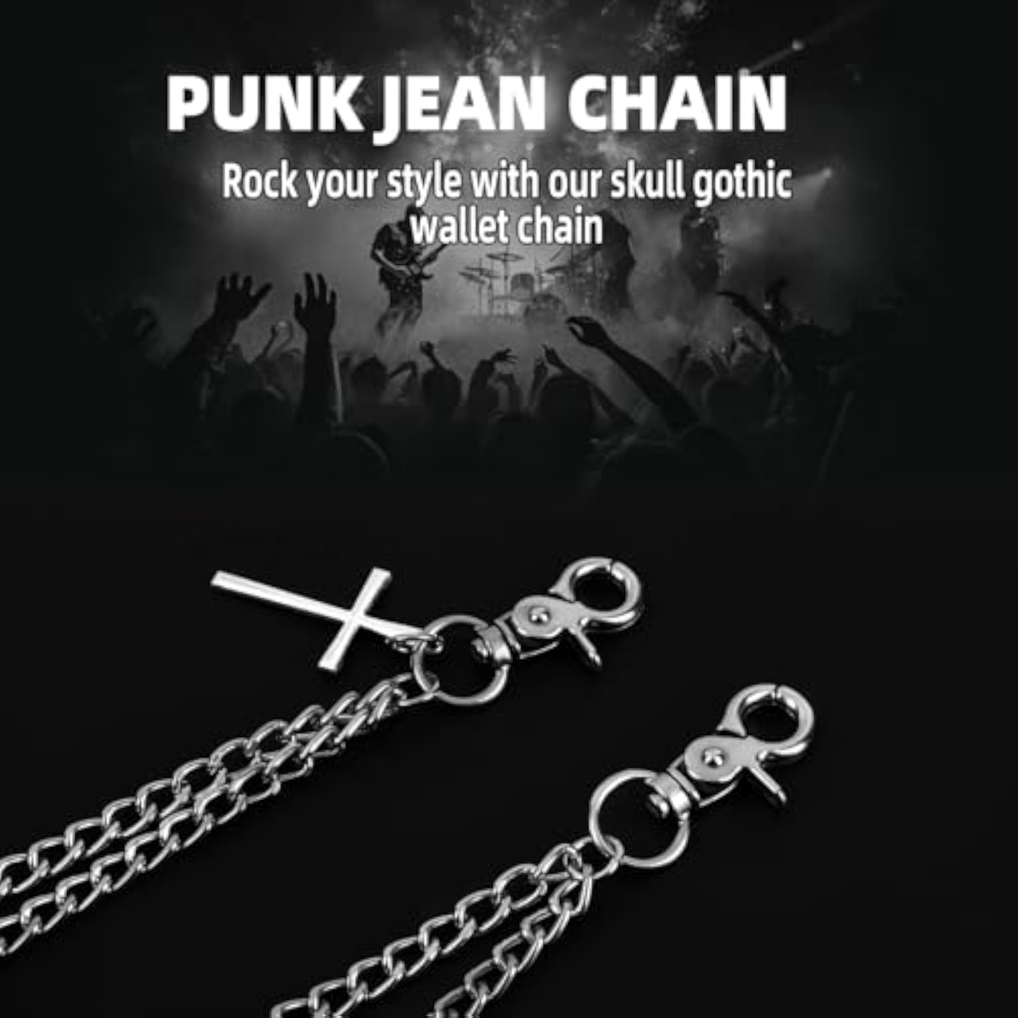 Gothic Double-Layer Wallet Chain for Men and Women