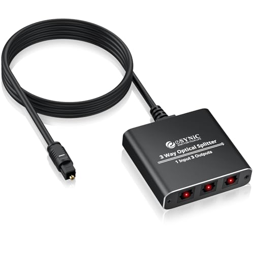 eSynic fW^ z 1 3o SPDIF TosLink z fW^I[fBIX vb^[PCM2.0ADTSADolby-AC3 Ή HDTV/PS3/PS5/PS4/Xbox/STB/VCR/Blue-Ray DVD P