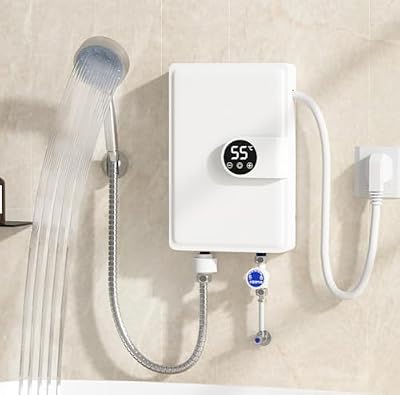 Tankless Electric Water Heater Fast Heating 86-131? Thermostat Function Shower Kitchen Instant Heating Water Heater