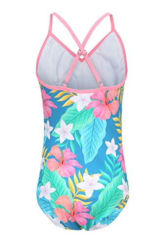 Image of Girls One Piece Swimsuits Hawaiian Ruffle Swimwear Beach Bathing Suit for Summer Vacation