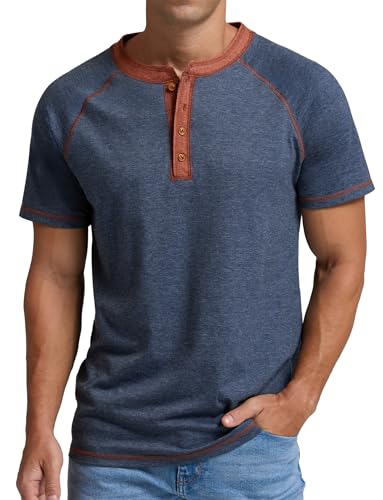 Image of Sailwind Mens Henley Long /Short Sleeve T-Shirt Cotton Casual Shirt