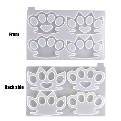 Topaty Brass Knuckles Self Defense Silicone Mold Reusable DIY Craft Epoxy Resin Mold for Handmade Products - Thumbnail 2