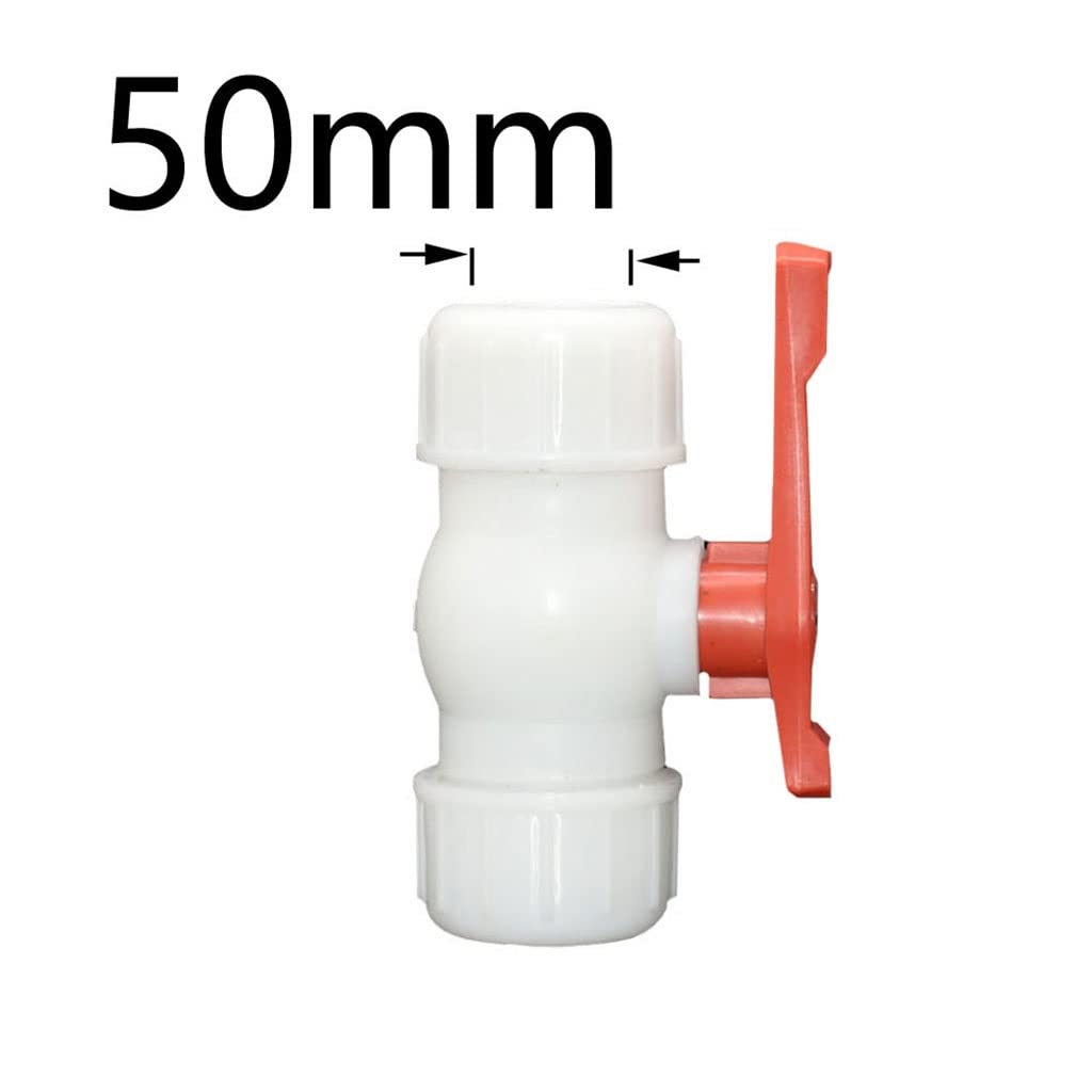Trójnik z 2-drogowym zaworem kulowym do szybkiego podłączenia wody, kompatybilny z PVC/PE,(50mm)