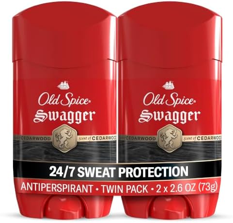 Old Spice Antiperspirant Deodorant for Men, Swagger Scent, 2.6 oz Pack of 2
