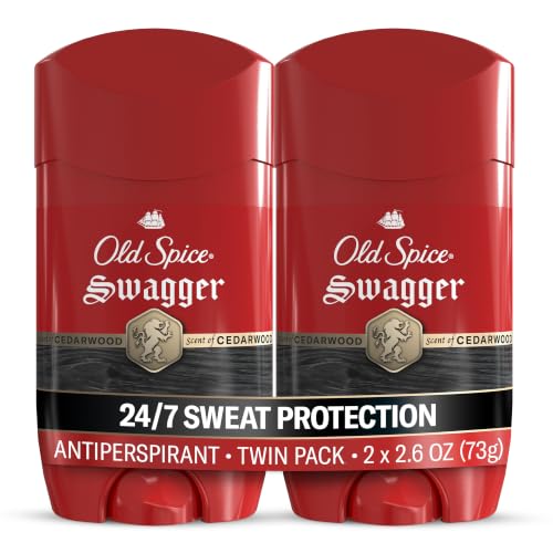 Old Spice Antiperspirant Deodorant for Men, Swagger Scent, 2.6 oz Pack of 2 | Cedarwood & Lime Notes | 24/7 Sweat & Odor Protection | 24/7 Scent Control & Long-Lasting Freshness | Red Collection - image 1