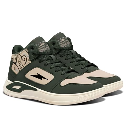 Image of BRUTON Thunder Strike-219 Men's Casual Sneakers | Stylish Lightweight Lace-Up Shoes for Men | Comfortable Walking Shoes | Trendy Fashion Footwear