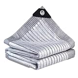 Aluminium-Schattensegel, UV-Schutz, 75 %, rechteckig, mit silbernen Ösen, für Garten, Terrasse, Rasen, Carport, Markise (2 x 4 m)