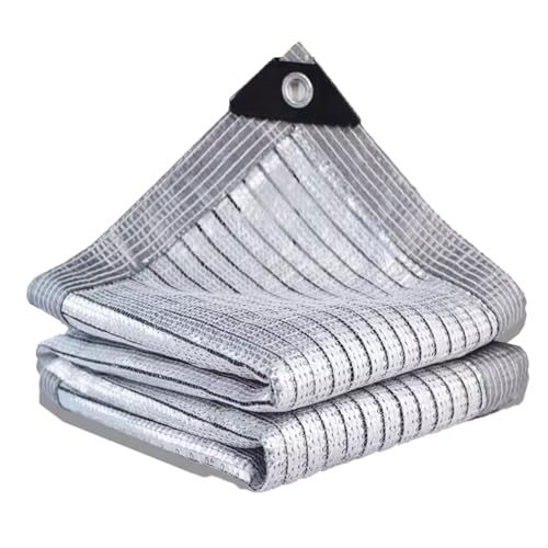 Aluminium-Schattensegel, UV-Schutz, 75 %, rechteckig, mit silbernen Ösen, für Garten, Terrasse, Rasen, Carport, Markise (2 x 4 m)