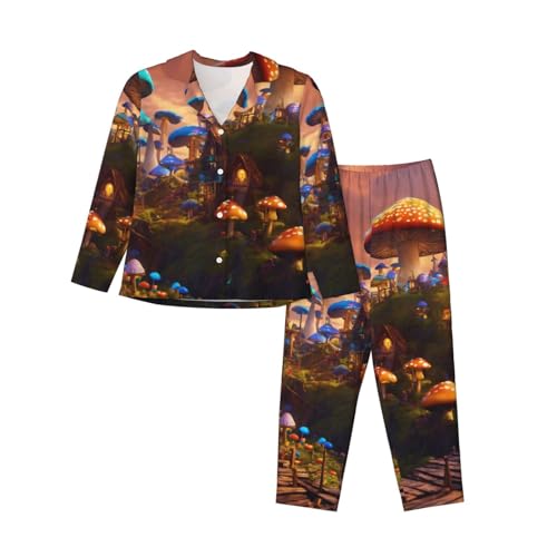 Pyjama assorti femme manches longues contre le froid vêtement de nuit doux