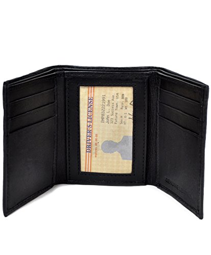 Umo Lorenzo Standard Photo ID Genuine Leather Tri-fold Wallet3