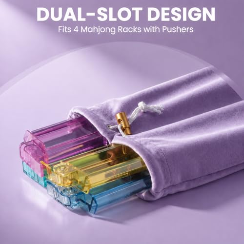 Bolsa organizadora de rack para Mahjong, 2 compartimentos miniatura 4