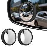 2 Stück Toter Winkel Spiegel,360 ° Verstellbar Konvex Spiegel,HD-Glas Weitwinkel Rückspiegel,Runde Autospiegel,Auto Rückspiegel für den Toten Winkel,Selbstklebende Blindspiegel für Autos,LKWs,SUVs