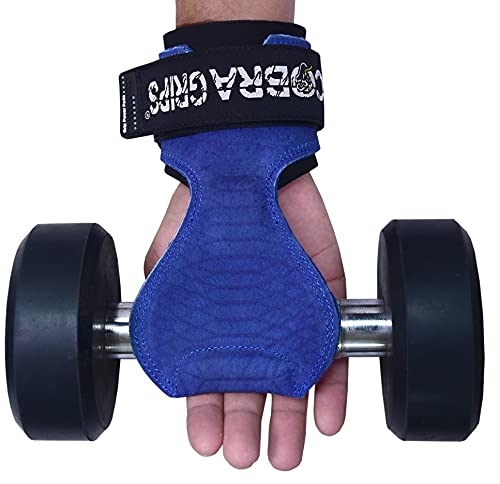 Image of Cobra Grips Weight Lifting Gloves with Adjustable Neoprene Padded Wrist Wraps - Heavy Duty Alternative to Power Lifting Hooks for Deadlifts