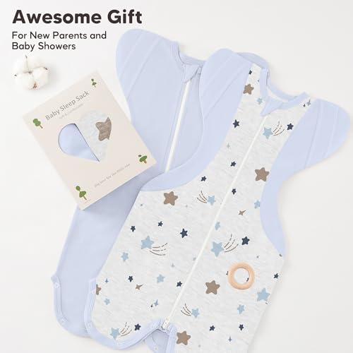 Image of Susurration Baby Sleep Sack, Self-Soothing Swaddle for Newborns, Improves Sleep, Snug Fit Helps Calm Startle Reflex, Newborn Essentials for Baby, 2 Pack, 3-6 Months, 13-19 lb