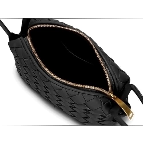 Woven Crossbody Bags For Women, Small Handmade Purse Clutch Shoulderbag Handbag, Zipper Closure4