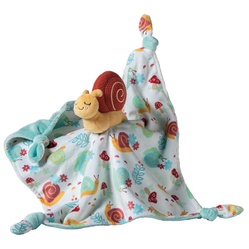Image of Mary Meyer Stuffed Animal Lovey Security Blanket, 13 x 13-Inches, Skippy Snail