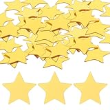 jojofuny 100枚入り星型アクリルミラーウォールステッカー 粘着性残らない壁掛け装飾 リビング 寝室用3D立体デコレーション