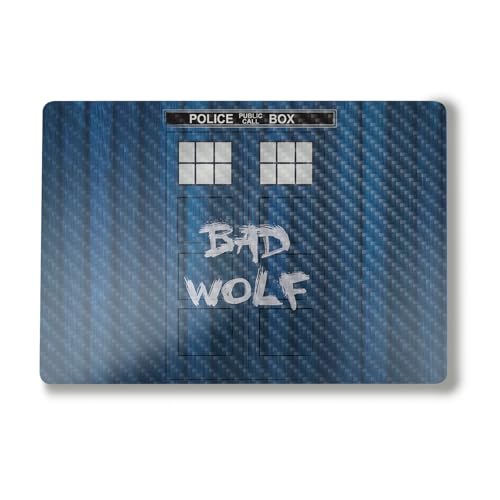 Image of Carbon Fiber Laptop Skin Compatible with Surface Laptop 7 15 inch (2024) - Time Lord Box - Premium 3M Vinyl Protective Wrap Decal Cover - Easy to Apply | Crafted in The USA by MightySkins